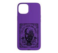 Carcasa para iPhone 15 Plus Místico Vintage Quiromancia Mano Luna Mágica Arte Popular Diseño