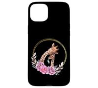Carcasa para iPhone 15 Plus Mom and Baby Giraffe For Safari Animal Lover Floral Circle