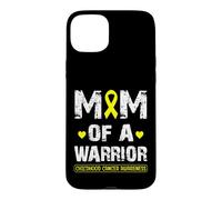 Carcasa para iPhone 15 Plus Mom of a Warrior Childhood Cancer Awareness Mother Women