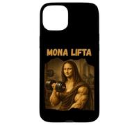 Carcasa para iPhone 15 Plus Mona Lifta Muscle Mona Lisa Lifting Weights Bodybuilding Gym