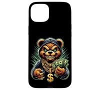 Carcasa para iPhone 15 Plus Money Calling Hip Hop Bear Teddy tee Gángster Rap Swag Dope