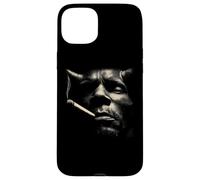 Carcasa para iPhone 15 Plus Moody Fumador Hombre Cara Cigarrillo Retrato Vibe