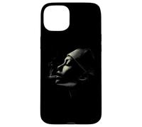 Carcasa para iPhone 15 Plus Moody Mujer Fumando Perfil Oscuro Noir Estética