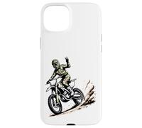 Carcasa para iPhone 15 Plus Motocross Dirt Bike Camo Rider Mud Splash Action