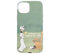 Carcasa para iPhone 15 Plus Mujer y su Perro Amante de los Libros Viviendo la Vida un capítulo a la Vez