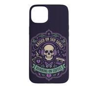 Carcasa para iPhone 15 Plus Música gótica Estado de ánimo del café Aumentado por Canciones tristes Corriendo