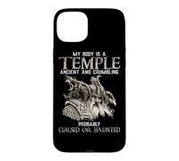 Carcasa para iPhone 15 Plus My Body Is A Temple Ancient Crumbling Probably Cursed