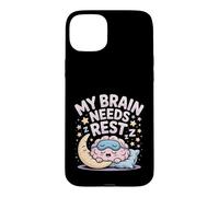 Carcasa para iPhone 15 Plus My Brain Needs Rest Burnout Tired Mood Exhausted -