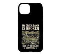 Carcasa para iPhone 15 Plus My Give A Damn Is Broken Funny Retirement Fishing Dad