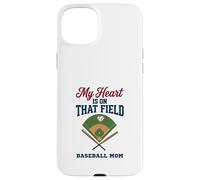 Carcasa para iPhone 15 Plus My Heart Is On That Field Baseball Mom Proud Game