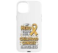 Carcasa para iPhone 15 Plus My Hero Is Now My Angel Childhood Cancer Awareness Apparel