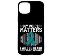 Carcasa para iPhone 15 Plus My Voice Matters Support Sexual Assault Awareness Gifts