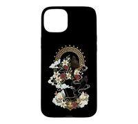 Carcasa para iPhone 15 Plus Negro Chica Melanina Coqueta Católica Sagrada Vintage Kitsch