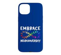 Carcasa para iPhone 15 Plus Neurodiversidad Rainbow Infinity Butterfly TDAH Autismo
