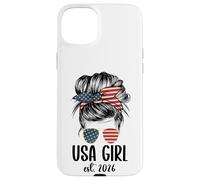 Carcasa para iPhone 15 Plus New American Woman Proud USA Girl 2026 Citizenship