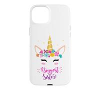Carcasa para iPhone 15 Plus New Baby Girls Biggest Sister Unicorn