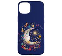 Carcasa para iPhone 15 Plus Night Sky Moon Lunar Stars Sun Love Galaxy