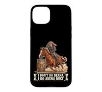 Carcasa para iPhone 15 Plus No Hago Teatro, Hago Arena Dust Funny Barrel Racing Cowgirl