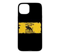 Carcasa para iPhone 15 Plus No pises sobre Nosotros Anarquista Gato Negro Gadsden Parodia