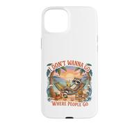 Carcasa para iPhone 15 Plus No Quiero IR a Donde la Gente Vaya Divertidas Vacaciones introvertidas