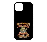 Carcasa para iPhone 15 Plus No Thoughts Just Vibes Frog Mindfulness Meditation Mushroom