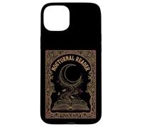 Carcasa para iPhone 15 Plus Nocturnal Reader Dark Academia Estética Amante de los Libros Luna