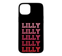 Carcasa para iPhone 15 Plus Nombre Personalizado Lilly I Love Lilly Vintage