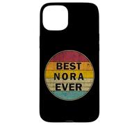 Carcasa para iPhone 15 Plus Nombre Personalizado Nora I Love Nora Retro Vintage Style