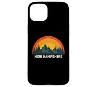 Carcasa para iPhone 15 Plus Nuevo Hampshire Vintage Sunset 80s Retro Summer State USA