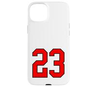 Carcasa para iPhone 15 Plus Número 23 Estilo de Equipo Deportivo Universitario Rojo