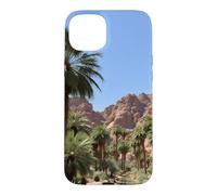 Carcasa para iPhone 15 Plus Obra de Arte del Paisaje del palmeral del Oasis del cañón del Desierto