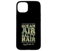 Carcasa para iPhone 15 Plus Ocean Air Salty Hair Long Beach California Tropical