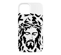 Carcasa para iPhone 15 Plus Oculto Jesús Rostro Ilusión óptica Cristiano