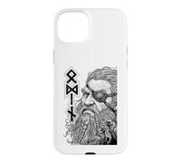 Carcasa para iPhone 15 Plus Odin Viking Warrior God Runes Ravens Mitología nórdica