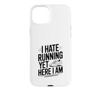 Carcasa para iPhone 15 Plus Odio Correr Pero aquí Estoy Divertido Humor Fitness