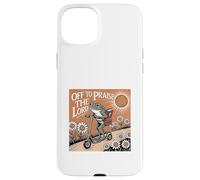 Carcasa para iPhone 15 Plus Off To Praise The Lord Frog Meme Funny Christian Faith Jesus