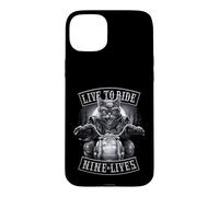 Carcasa para iPhone 15 Plus Oficial Spiral Nine Lives Motorcycle Rider Gothic Fantasy