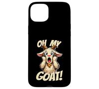 Carcasa para iPhone 15 Plus Oh My Goat Screaming Dibujos Animados Funny Divertido Meme Cabra