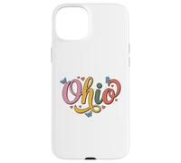 Carcasa para iPhone 15 Plus Ohio Butterfly Script Cute Girl State Pride, Women & Kids