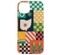 Carcasa para iPhone 15 Plus Ohio Patchwork Quilt Modern Midwest Pride Vintage Inspired