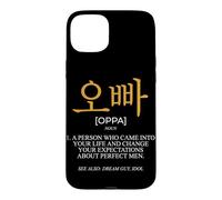 Carcasa para iPhone 15 Plus Oppa Coreano Word Funny Seúl Corea KDrama Cultura