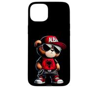 Carcasa para iPhone 15 Plus Oso de Peluche con Bandera de Albania Iliria albanesa Shqip