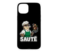 Carcasa para iPhone 15 Plus Otter Chef Salteado Cocinando Gráfico Animal