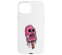 Carcasa para iPhone 15 Plus Paleta de Calavera Rosa derretida Espeluznante Verano Halloween Espeluznante