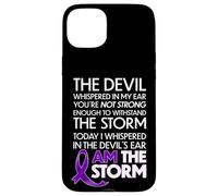 Carcasa para iPhone 15 Plus Pancreatic Cancer Warriors I Am The Storm and I Will Survive