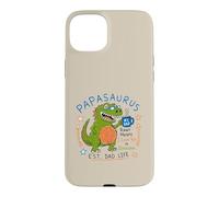 Carcasa para iPhone 15 Plus Papasaurus Number One Dad Funny Dinosaur Rex Día del Padre