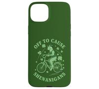 Carcasa para iPhone 15 Plus para causar travesuras egipcias MAU Cat St Patricks Day