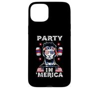 Carcasa para iPhone 15 Plus Party In Merica Drinking Lincoln Abraham 4th of July