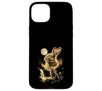 Carcasa para iPhone 15 Plus Pascua 2027 Bunny Aullando a la Luna Meme
