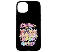 Carcasa para iPhone 15 Plus Pascua KPOP Music Chillin with My K-Pop Chicas Mujeres Chicas